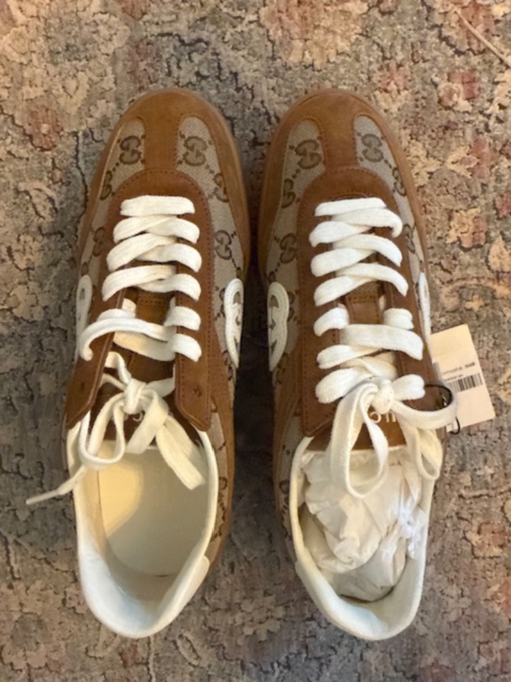 Gucci Wmns G75 'Interlocking G - Brown, Canvas and Suede